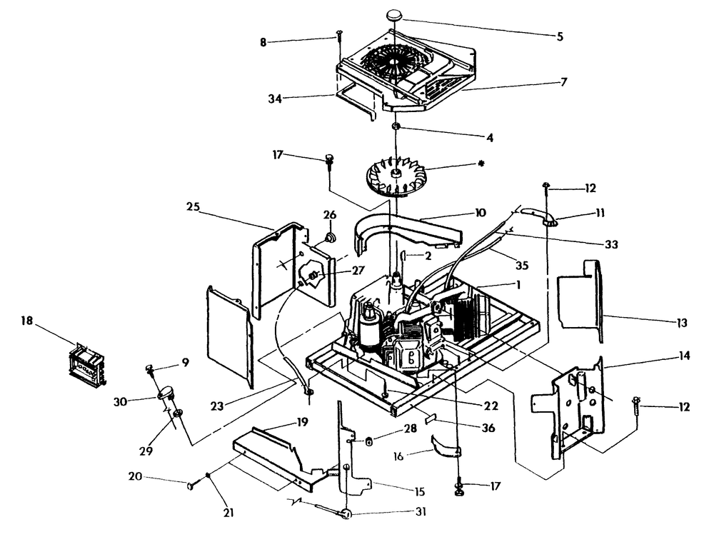 Sheet Metal Diagram and Parts List for 0896-0  Generac Generator