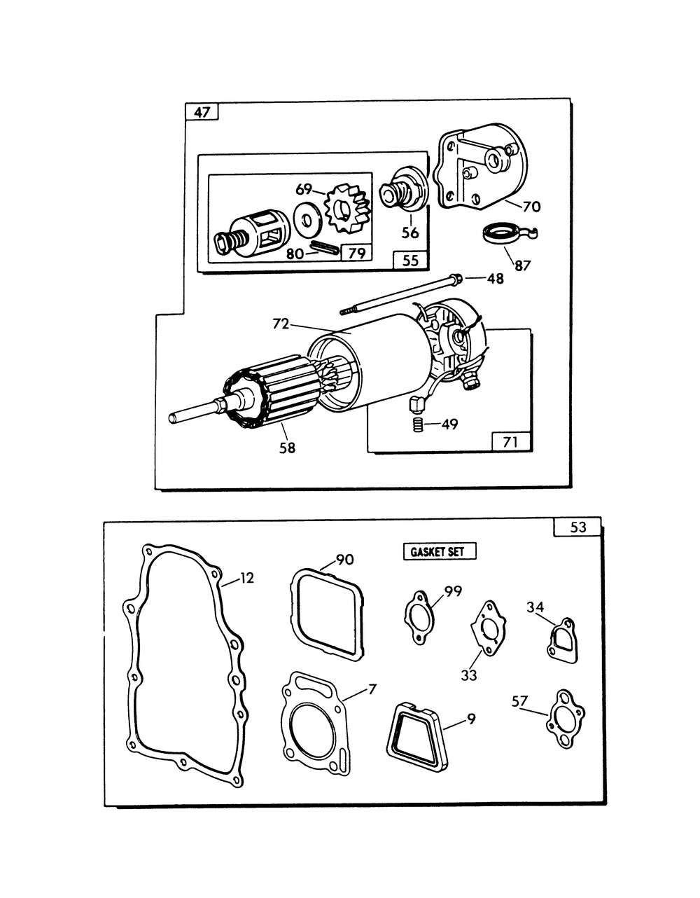 V-Twin Engine (Part 2) Diagram and Parts List for 9572-0  Generac Generator