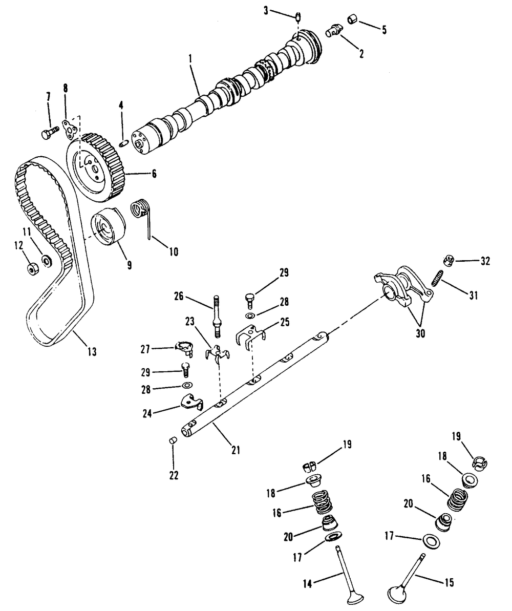 Camshaft And Valve Mechanism Diagram and Parts List for 9012-0  Generac Generator
