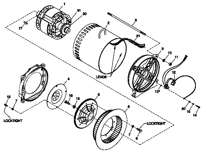 Ev Alternator Hsb Diagram and Parts List for 0050280 (3960659)(2004) Generac Generator
