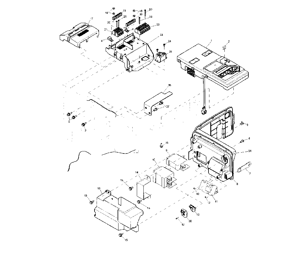 Control panel Diagram and Parts List for 006437-0  Generac Generator