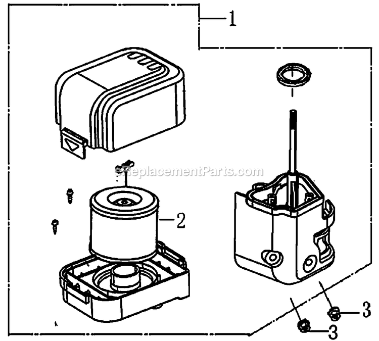 Air Cleaner Diagram and Parts List for G0060221 (7457775)(2016) Generac Generator