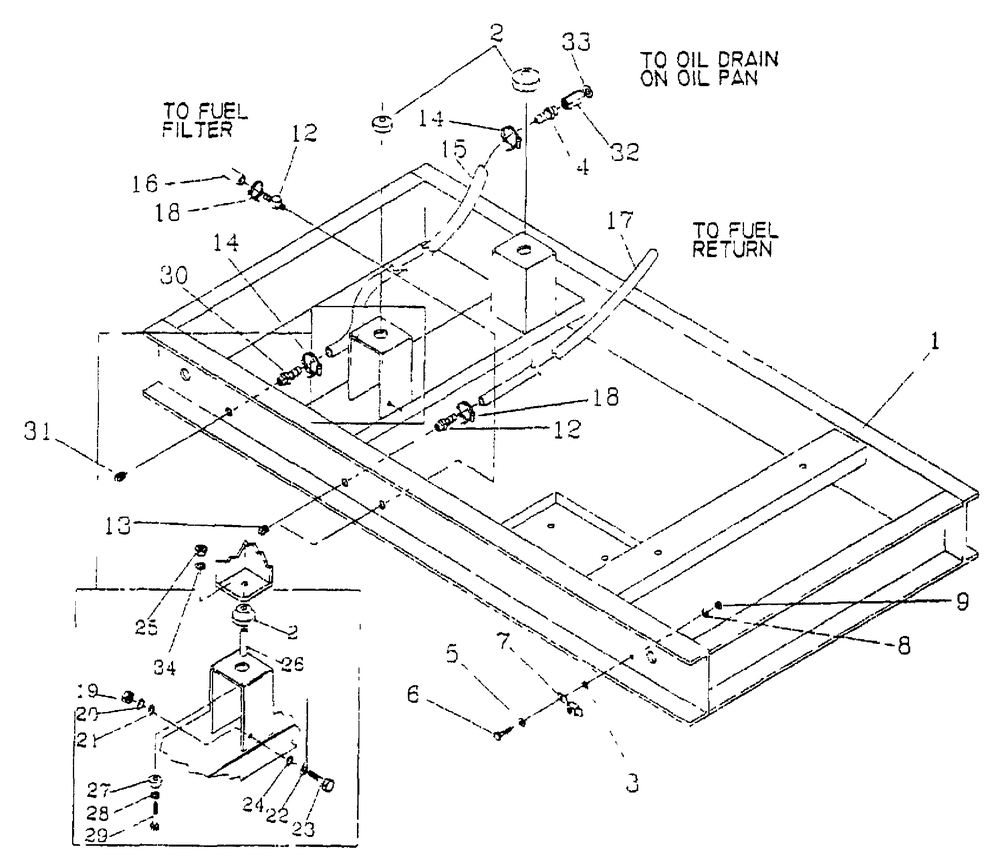 Mounting Base, 2.4l Sae Diagram and Parts List for 4107-2  Generac Generator