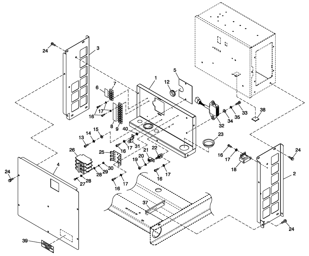 Connection Box Spl Parts Diagram and Parts List for 0052120 (4318867 - 4337620)(2006) Generac Generator