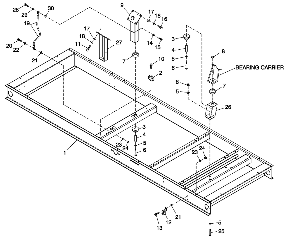 Mounting Base Diagram and Parts List for BT13068GNSN (4608V31106)(2008) Generac Generator