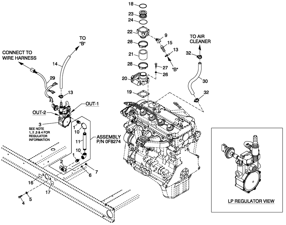 Fuel System 2.4l C2 G2 Diagram and Parts List for ST04524ANAN (4940847)(2008) Generac Generator