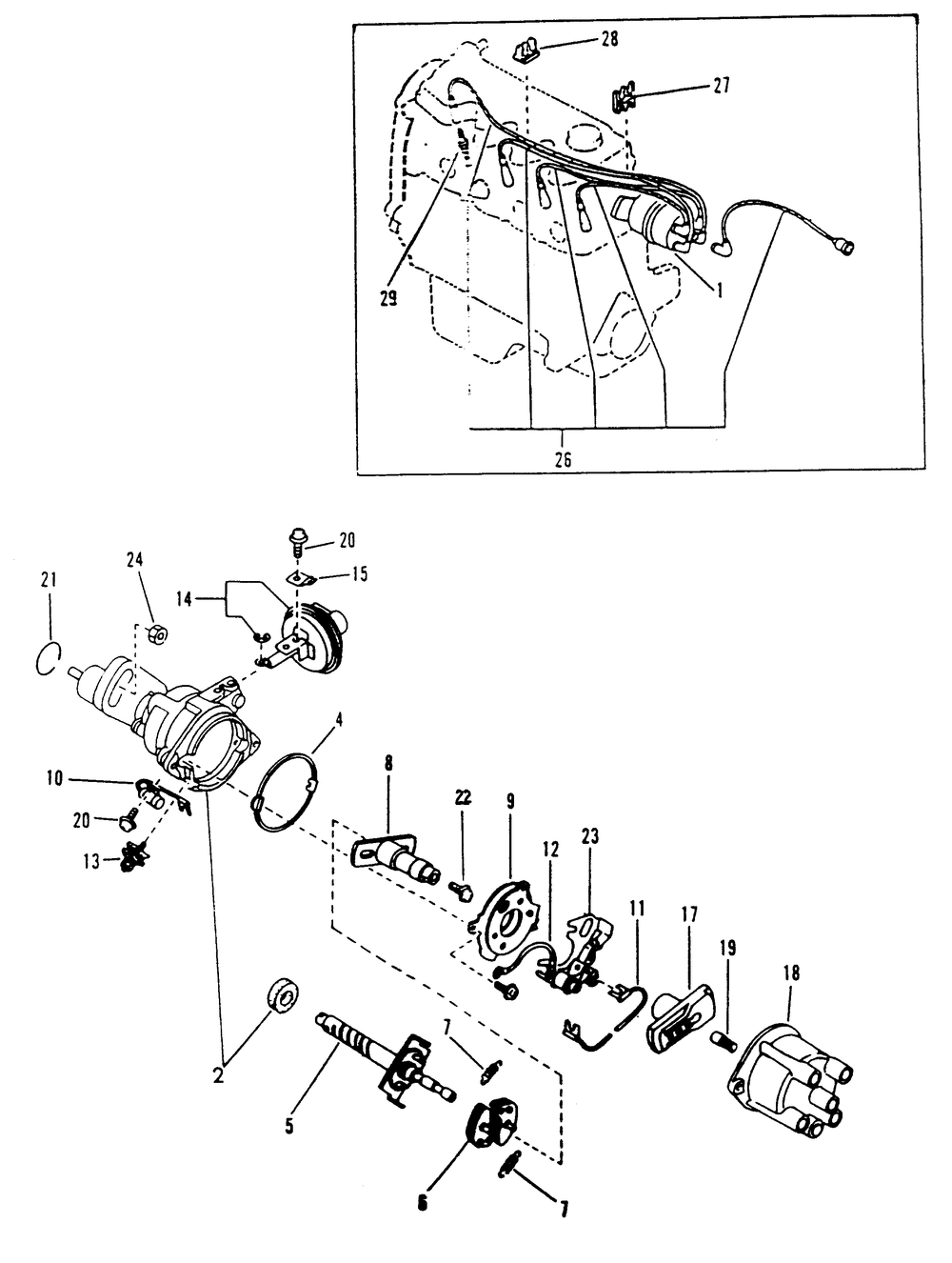 Distributor Diagram and Parts List for 9260-4  Generac Generator