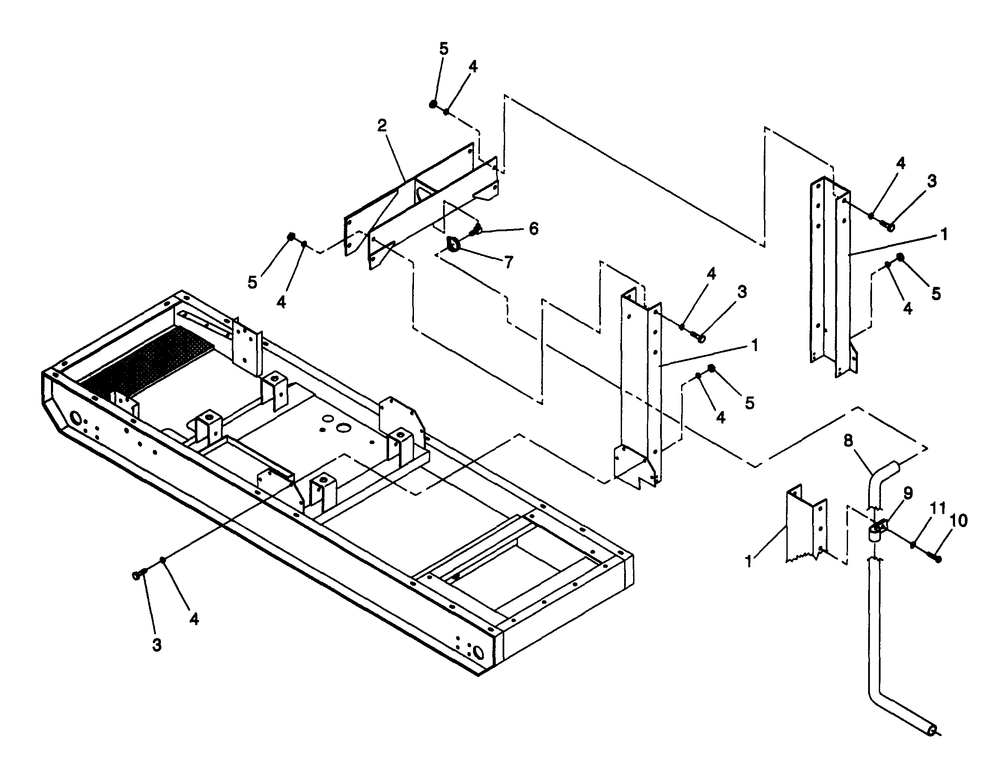 Center Lift Diagram and Parts List for 4363-1  Generac Generator