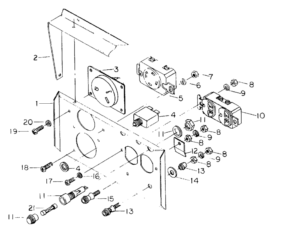 Panel No. 63099 Diagram and Parts List for DPG3750 (8720-1)(8720-1) Generac Generator
