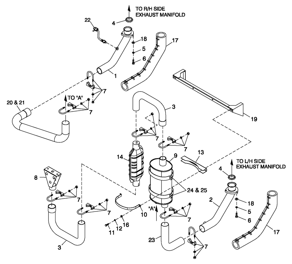 Muffler 6.8l Cpl Exhaust C3 Emissions Diagram and Parts List for QT07068AVAY (6202188)(2010) Generac Generator