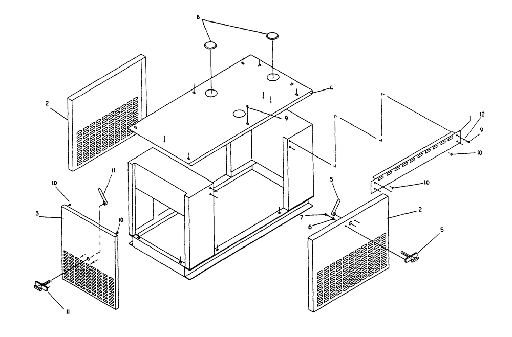 Compartment Diagram and Parts List for 0590-3  Generac Generator