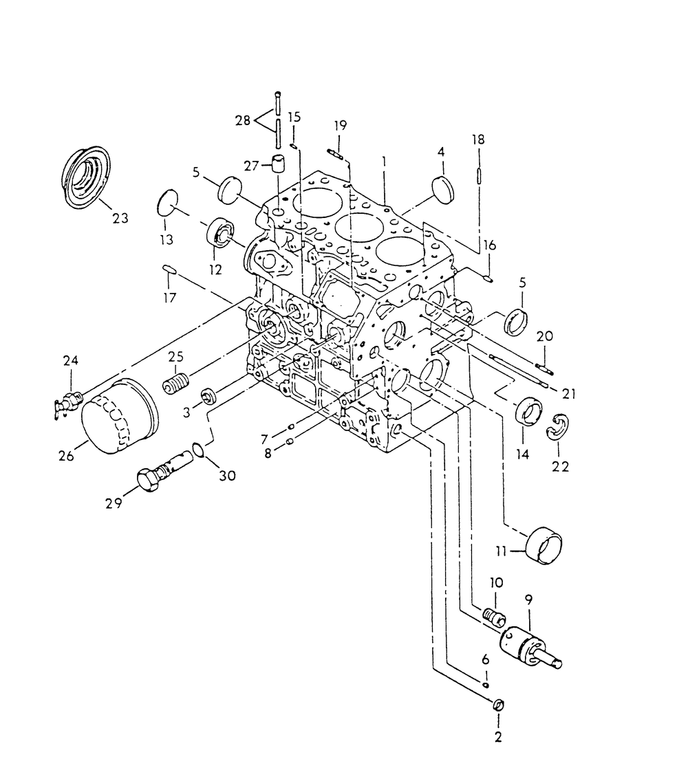 Cylinder Block Diagram and Parts List for 9318-0  Generac Generator