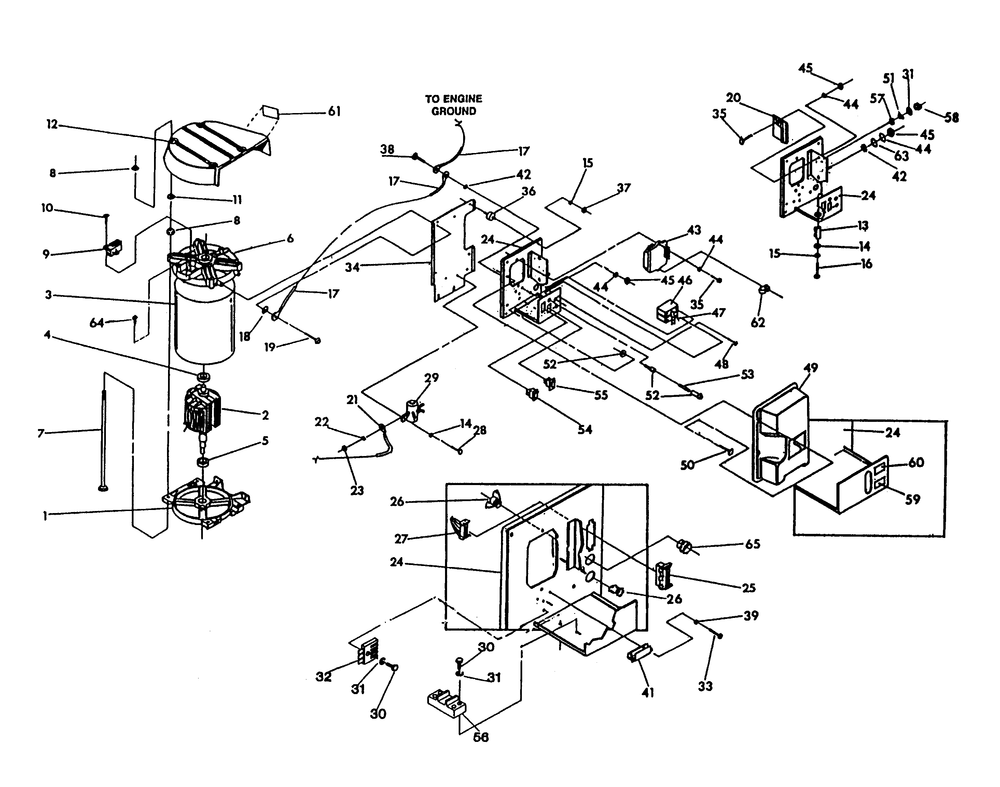 Alternator And Panel Diagram and Parts List for 9592-0  Generac Generator