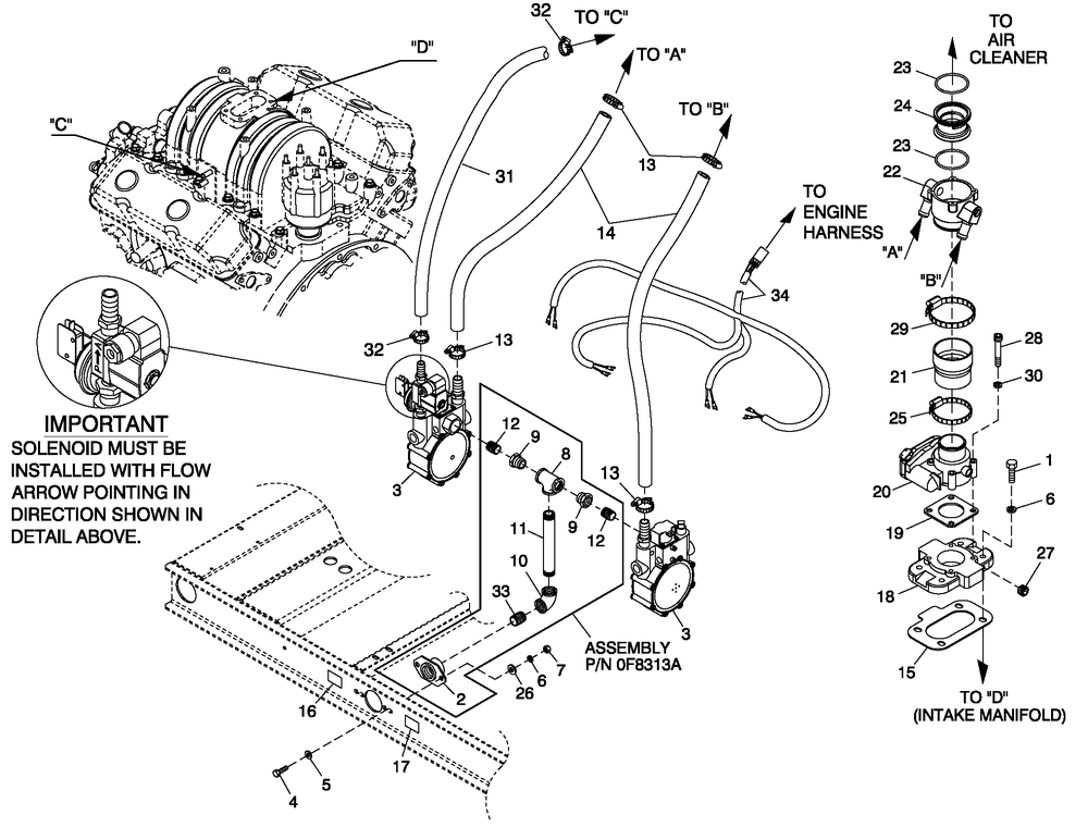 Ev Fuel System 3.9l C4 Diagram and Parts List for QT07039AVSN (4166739 - 4225329)(2005) Generac Generator