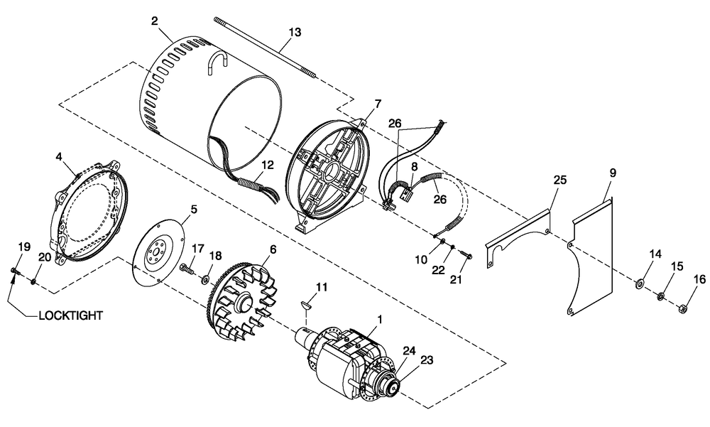 Cpl Alternator Direct Excitation Diagram and Parts List for QT02524ANAN (4828186 - 4838636)(2007) Generac Generator