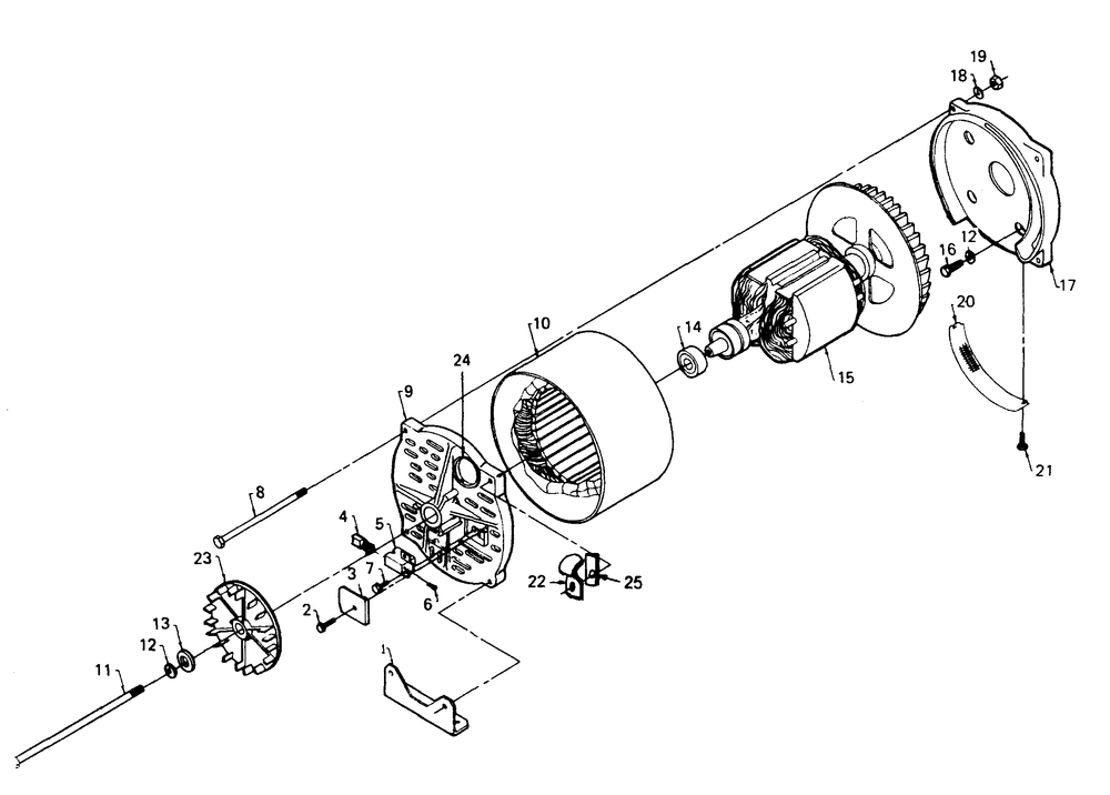 Alternator Diagram and Parts List for 8364-0  Generac Welder