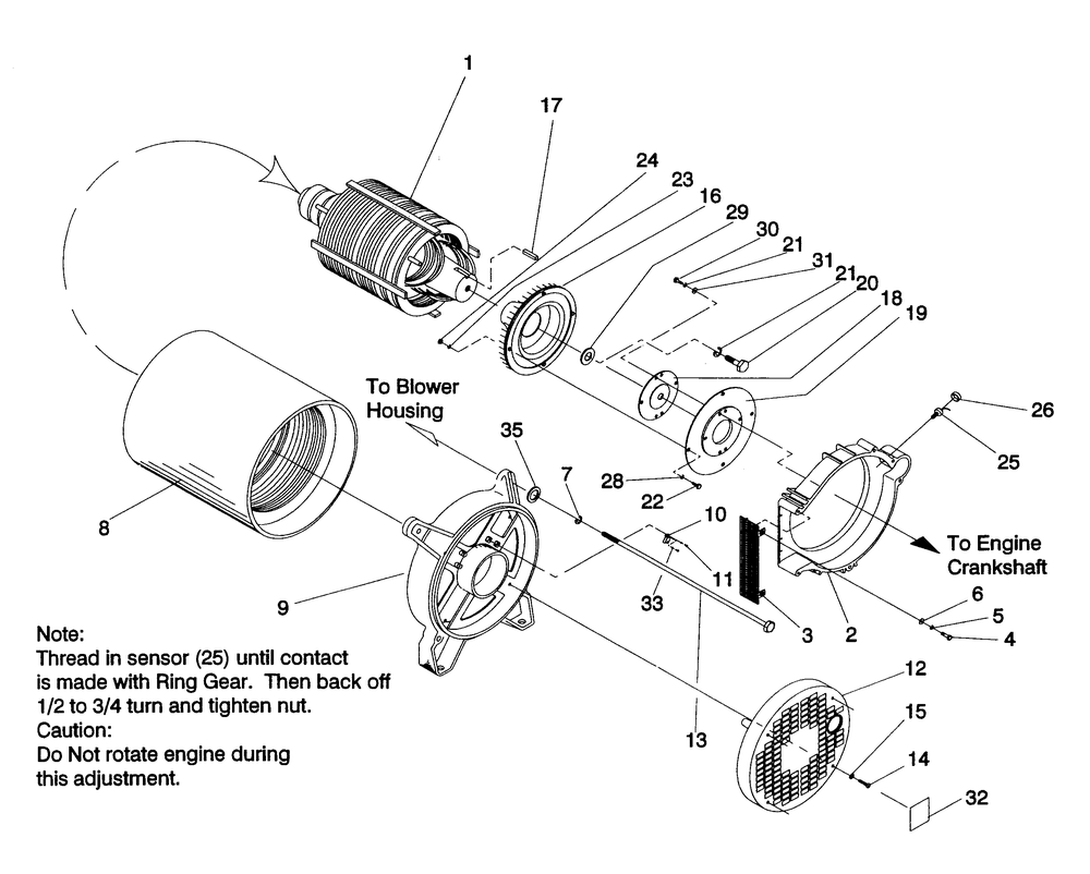 Generator Diagram and Parts List for 4188-1  Generac Generator