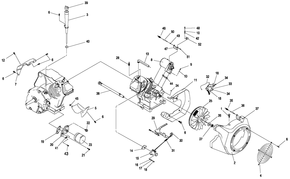 Engine 6 Diagram and Parts List for 0053300 (4718218 - 4869708)(2007) Generac Generator