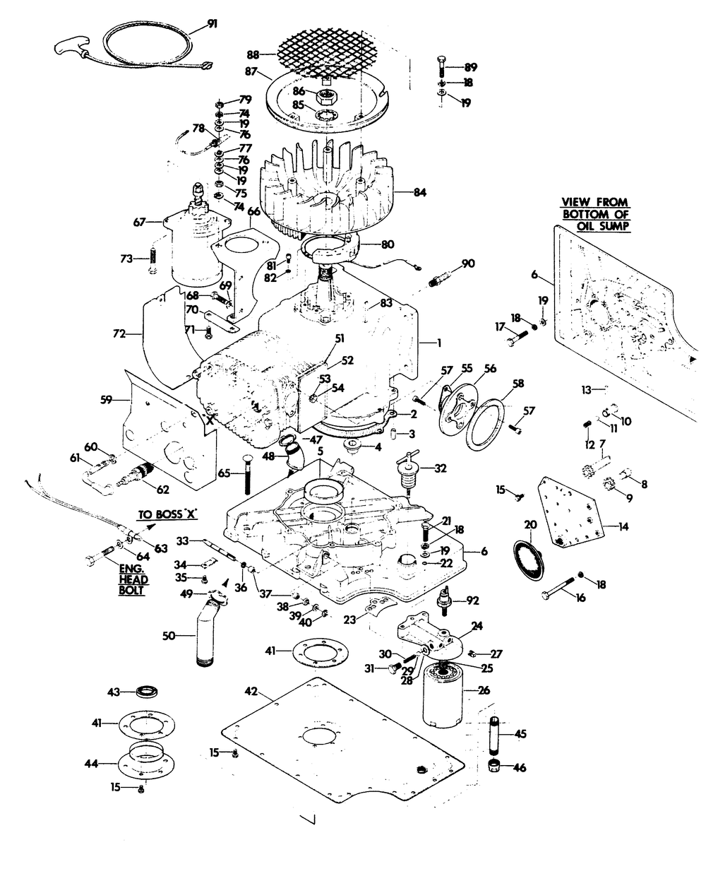 Engine Parts Diagram and Parts List for 6153-0  Generac Generator