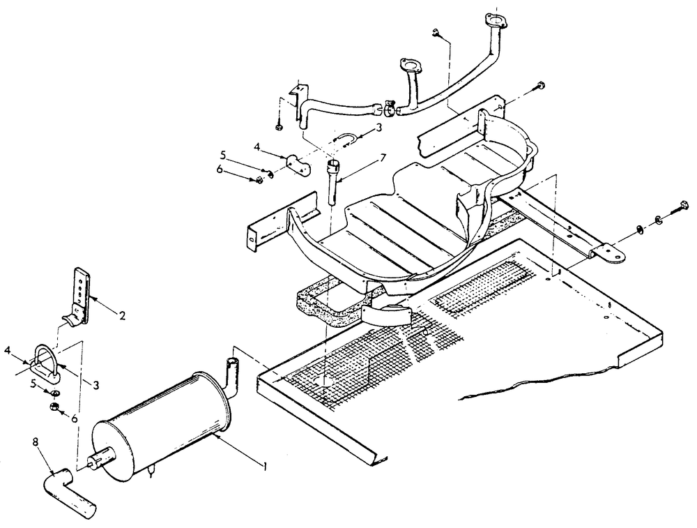 Exhaust Kit Diagram and Parts List for 9040-0  Generac Generator