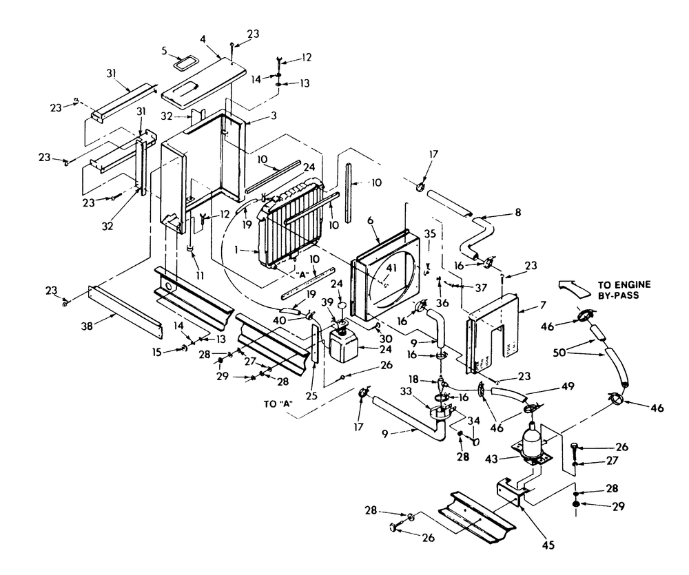 Radiator 4w117e Diagram and Parts List for 9112-7  Generac Generator