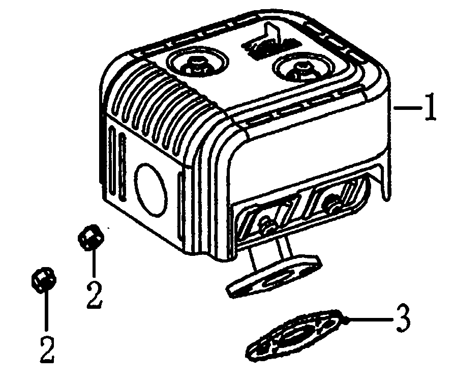 Muffler 1 Diagram and Parts List for 0059911 (7363389 - 7363816)(2012) Generac Generator