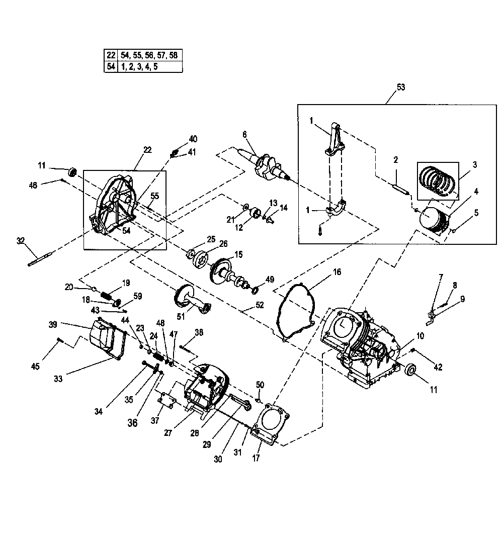 Pump 1 assy Diagram and Parts List for 005800-0  Generac Generator