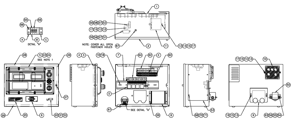 H Panel 2a Battery Charger Diagram and Parts List for QT15068AVAY (5526014)(2009) Generac Generator