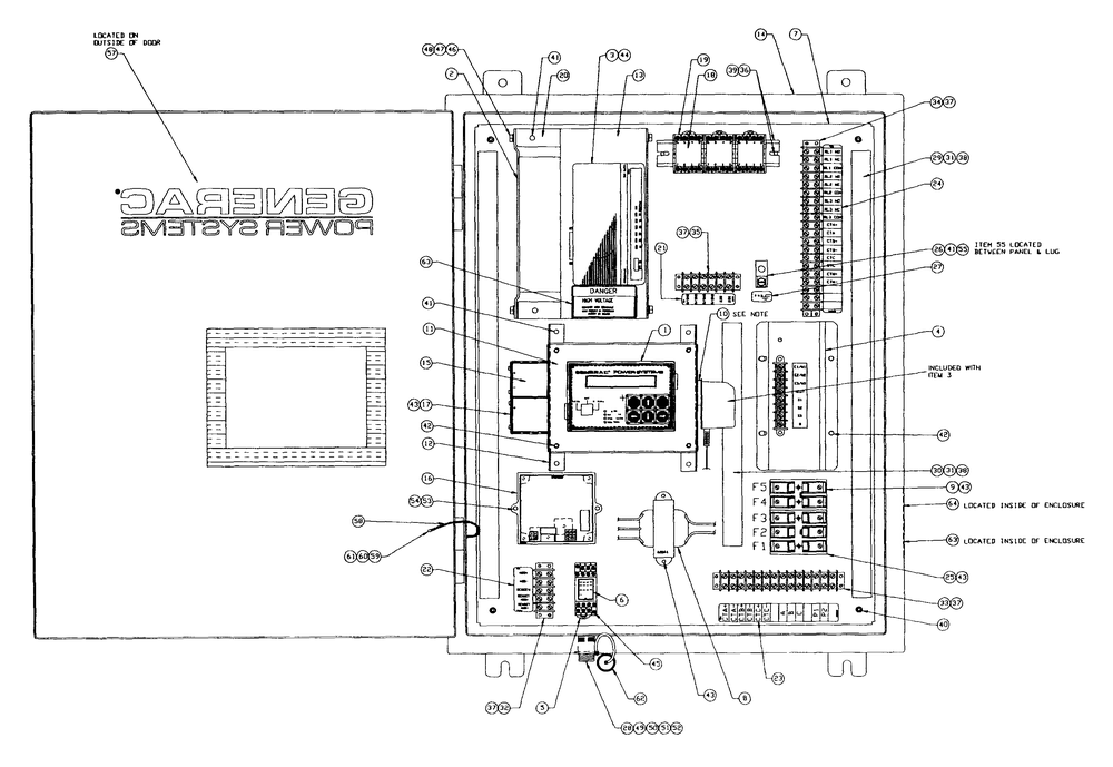 Power Manager Assembly Diagram and Parts List for 4532-0  Generac Generator