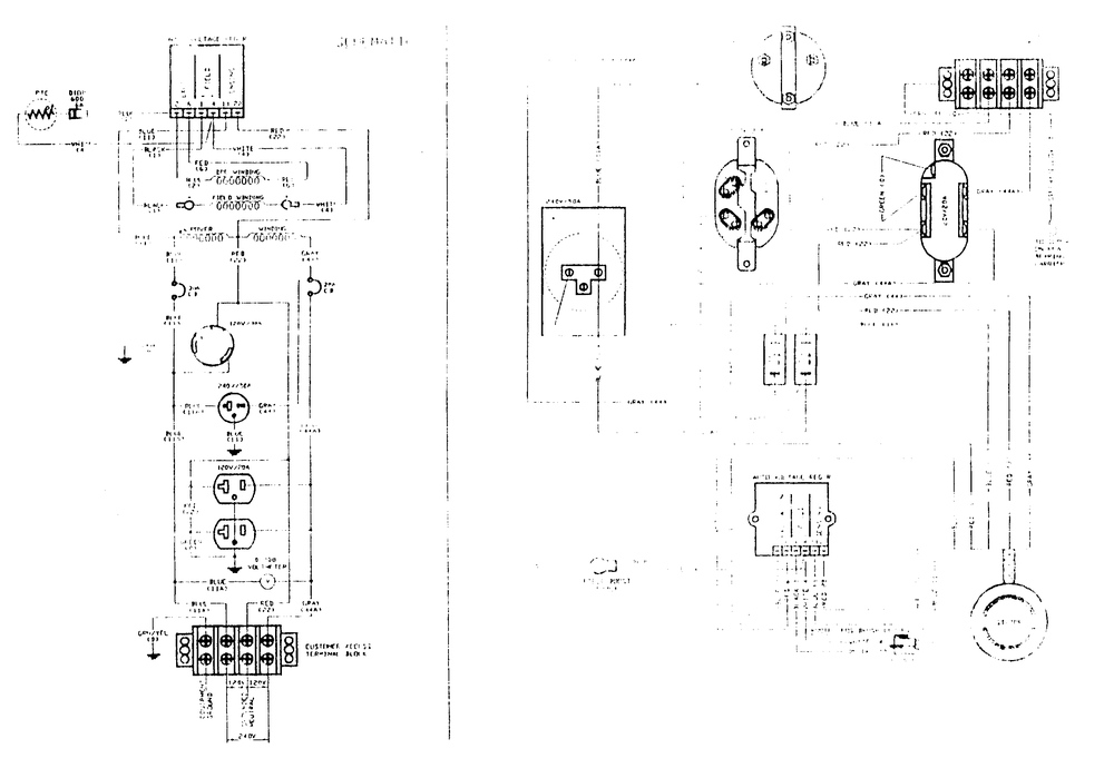 Generator Diagram and Parts List for 9651-1  Generac Generator