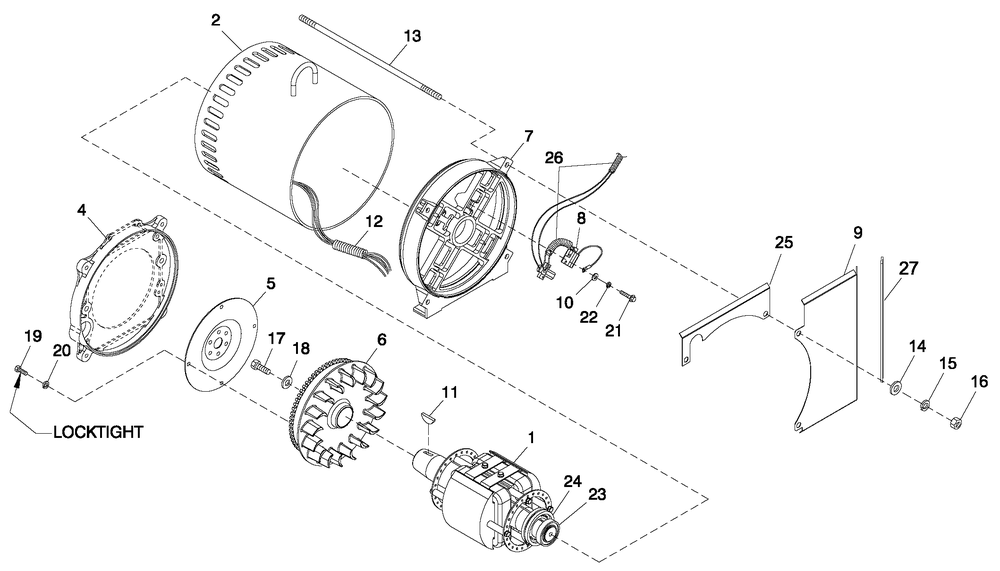 Cpl Alternator Direct Excitation Diagram and Parts List for ET04524JNSX (6136189 - 6805138)(2011) Generac Generator