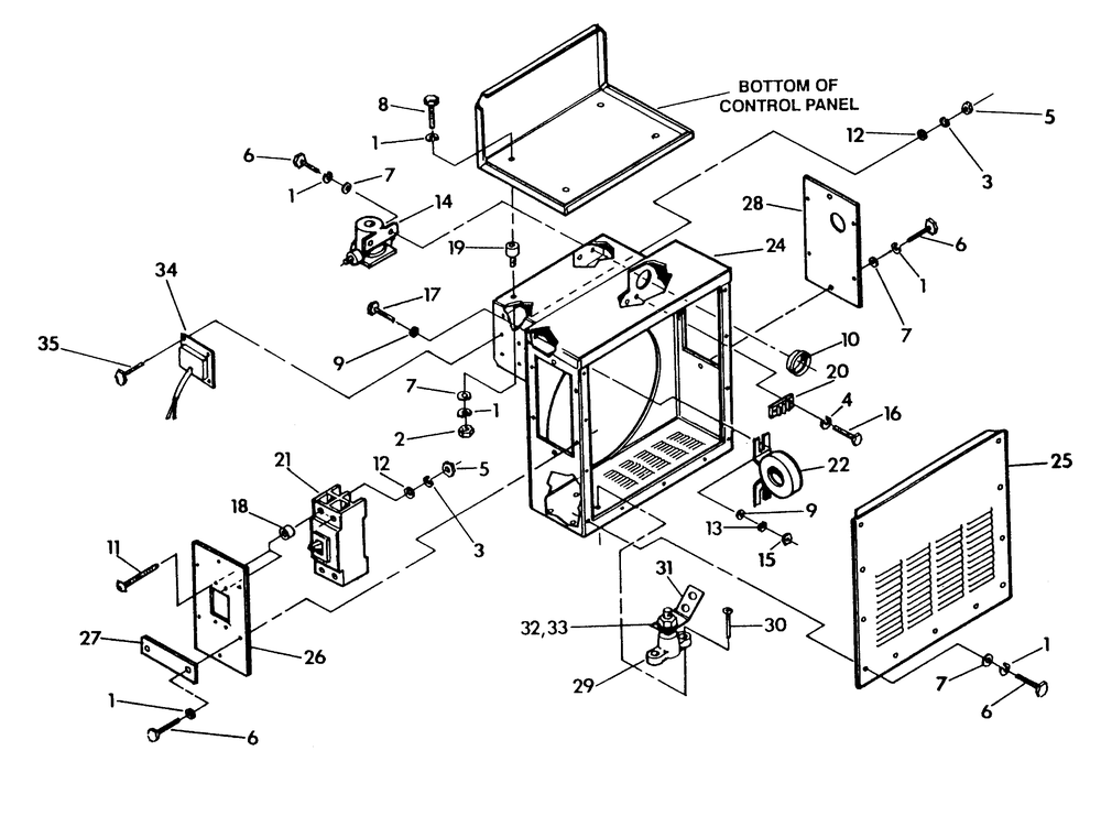 Ac Connection Panel Diagram and Parts List for 9657-1  Generac Generator