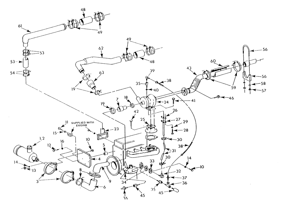 Turbocharger Diagram and Parts List for 9575-2  Generac Generator