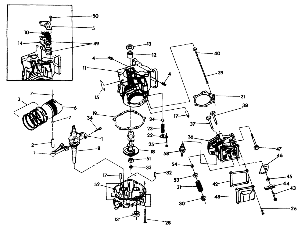 Long Block Diagram and Parts List for 0661-3  Generac Generator