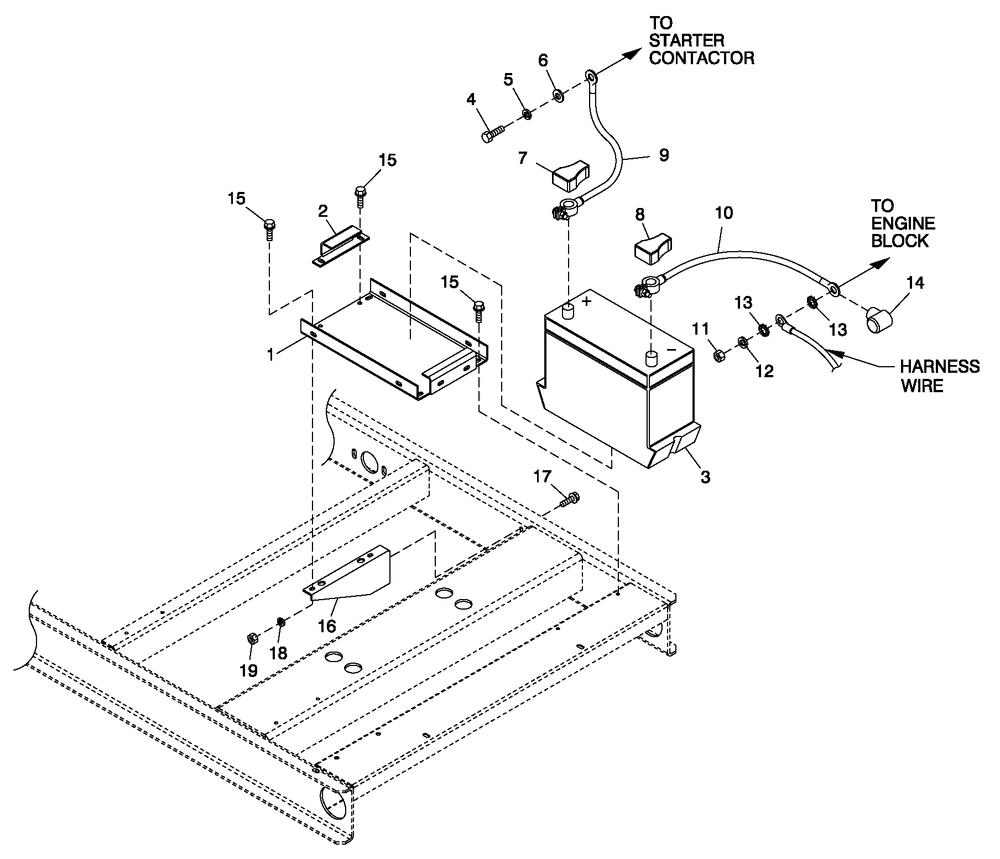 Ev Battery C4 Diagram and Parts List for CT06030ANAN (1907V23210 - 4807V25565)(2007) Generac Generator