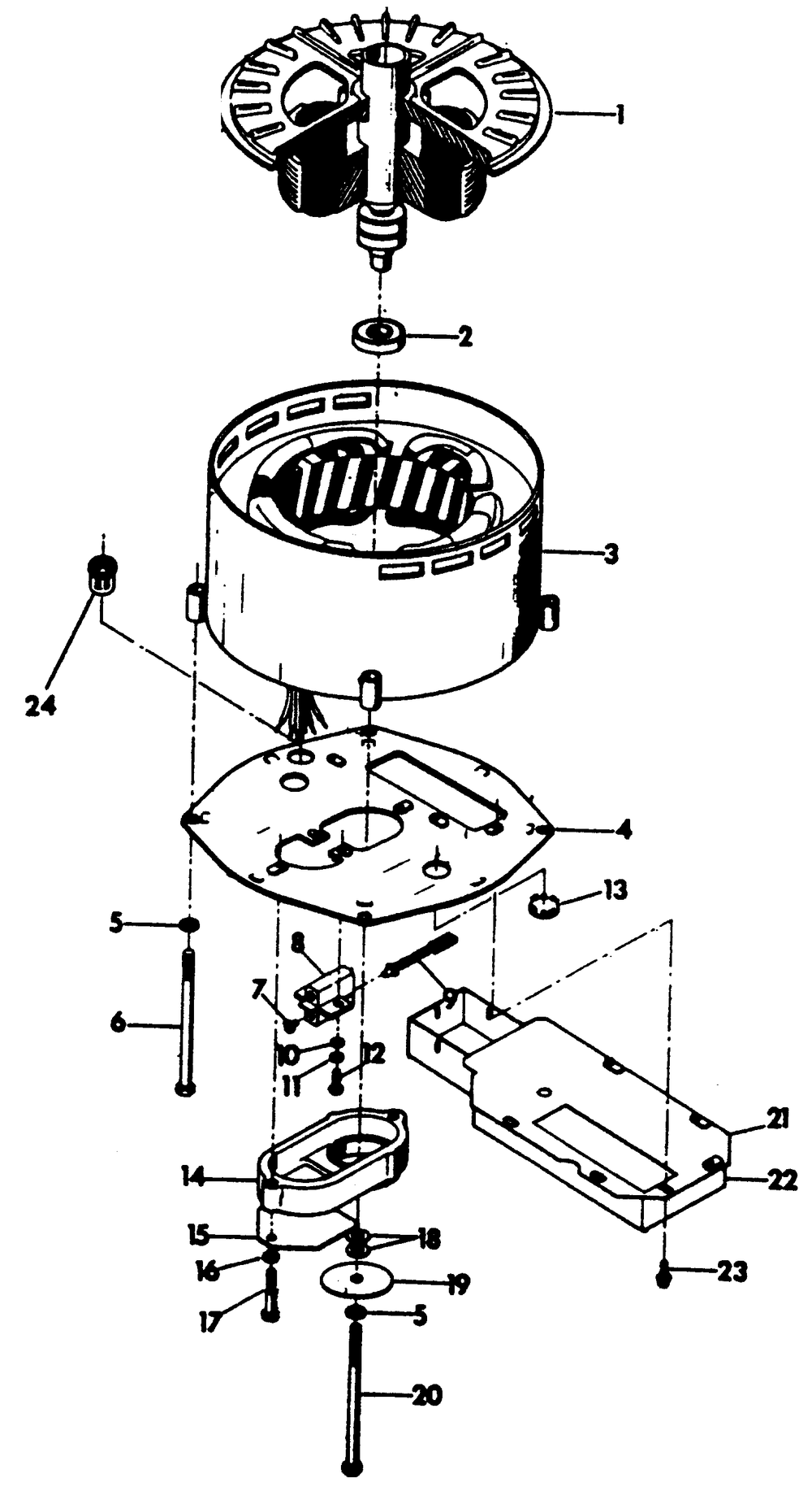 Alternator Diagram and Parts List for 6208-3  Generac Generator