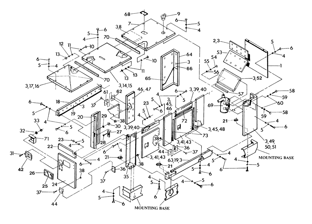 Compartment Diagram and Parts List for 9336-1  Generac Generator