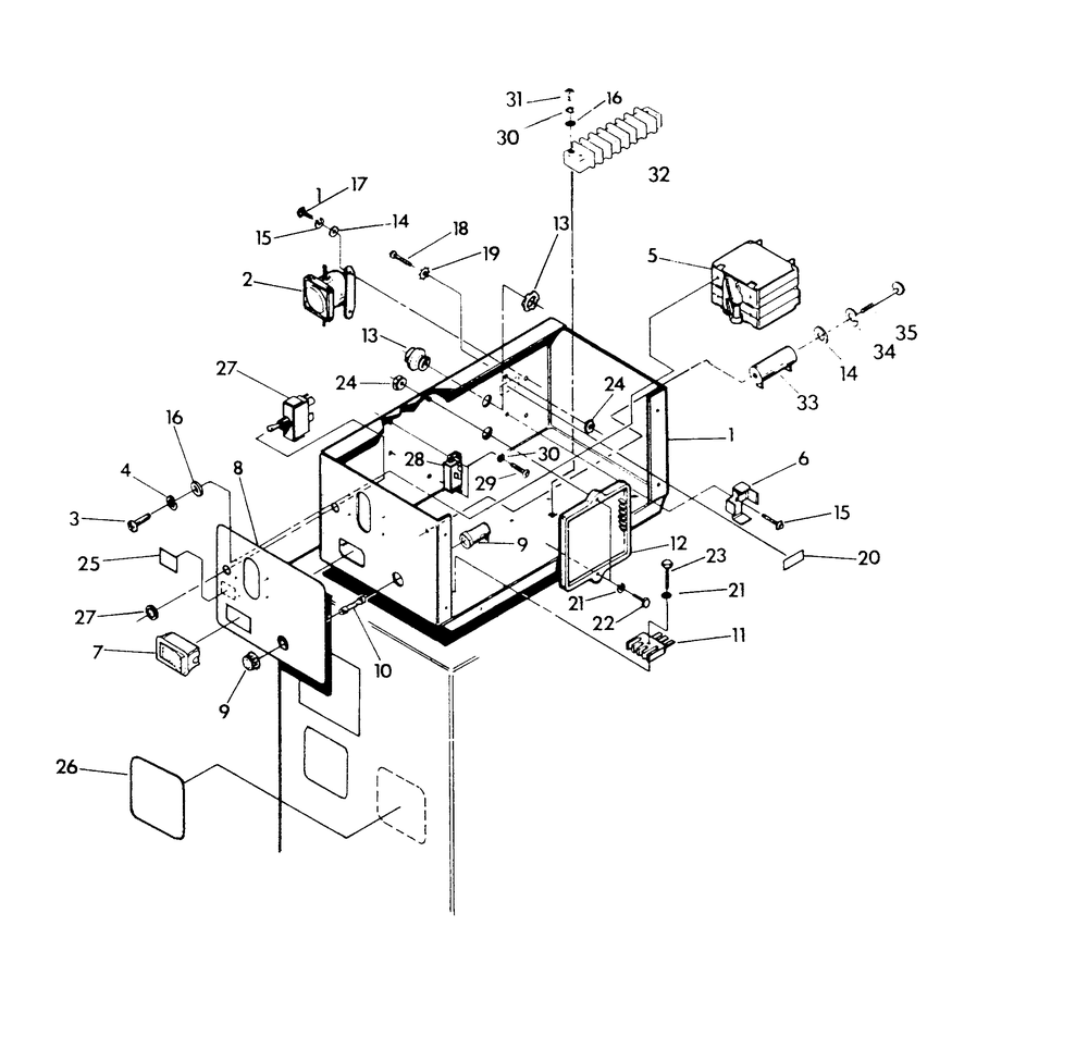 Control Panel Diagram and Parts List for 9428-1  Generac Generator
