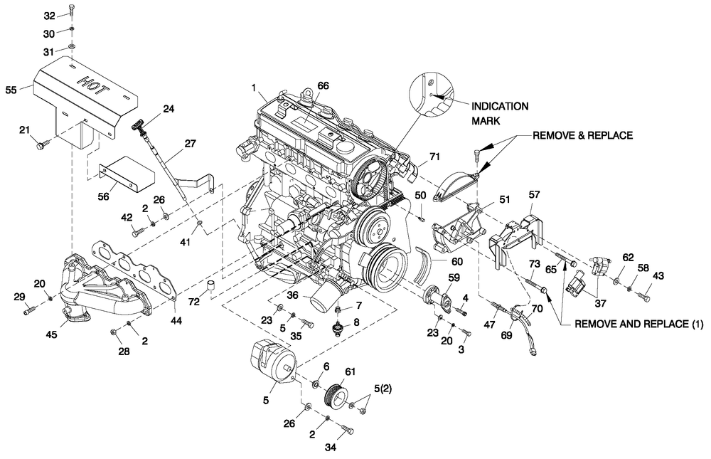 Eng Common Parts 2.4l G2 2 Diagram and Parts List for ET04524JNSN (5708899)(2009) Generac Generator