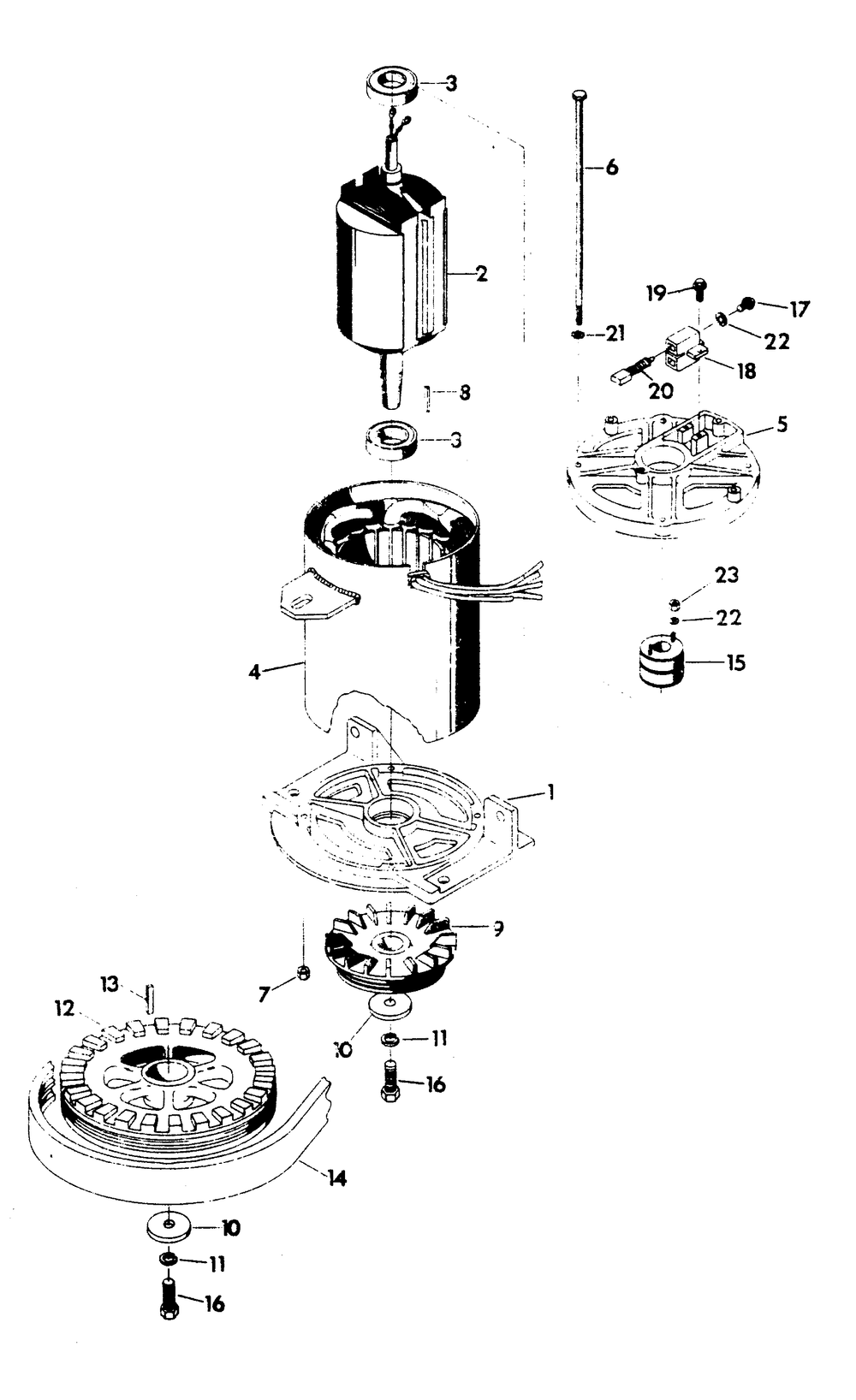 Alternator Diagram and Parts List for 6244-6  Generac Generator