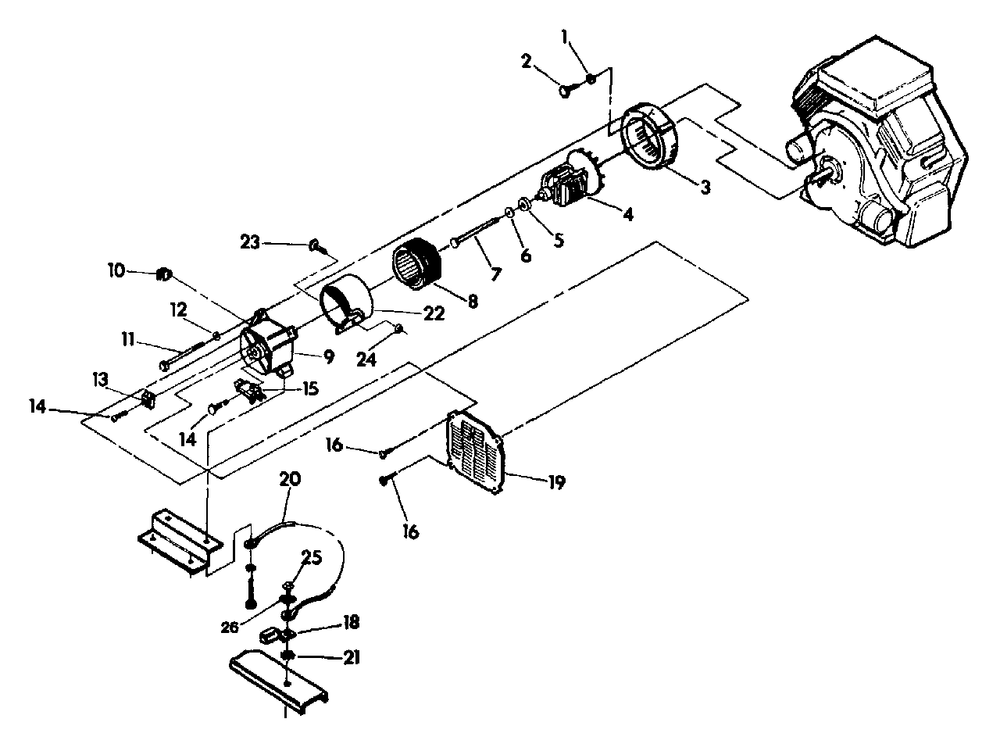 Generator Diagram and Parts List for C8000 (9386-1)(9386-1) Generac Generator