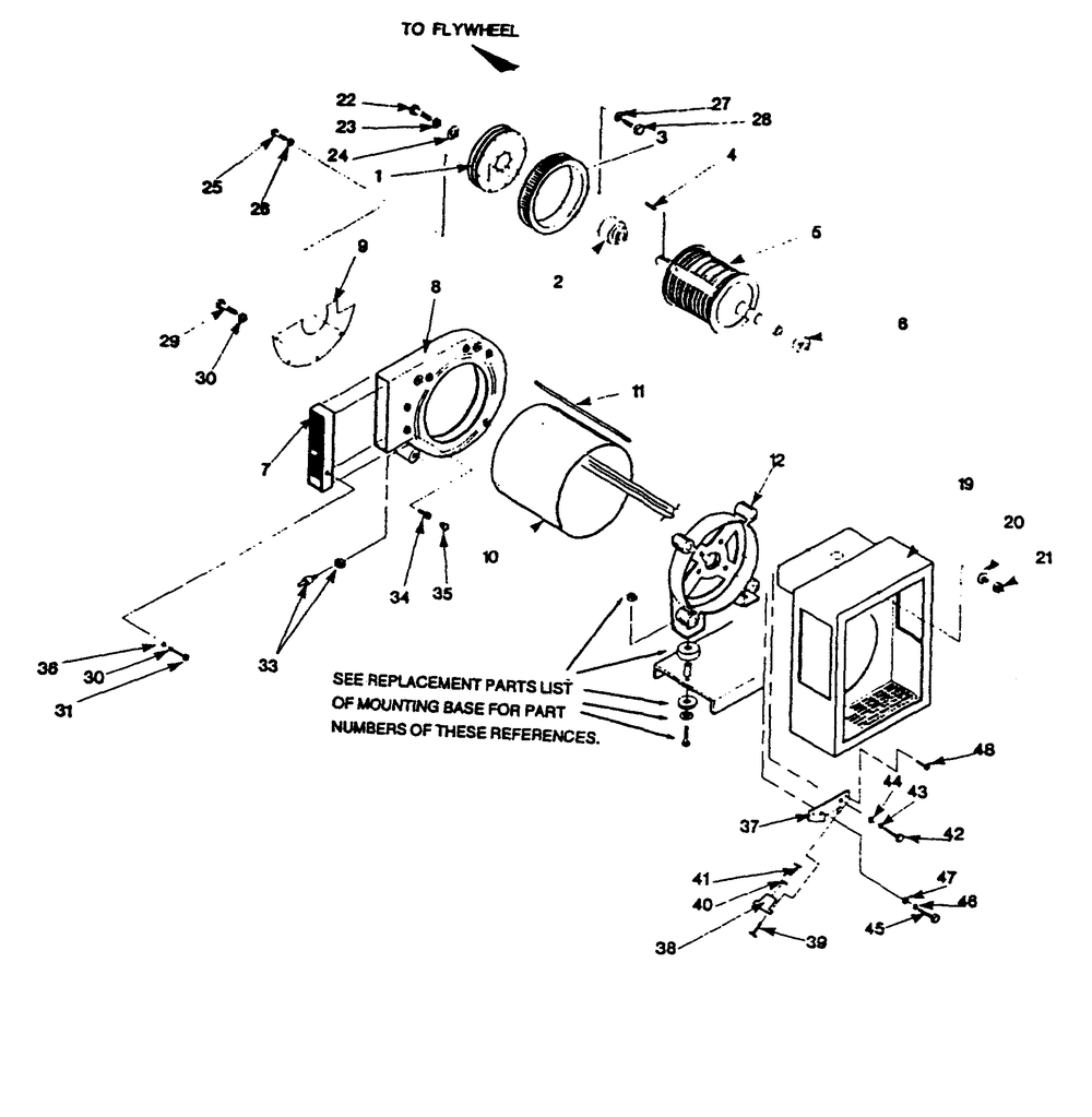 Stator Assembly Diagram and Parts List for 9303-7  Generac Generator