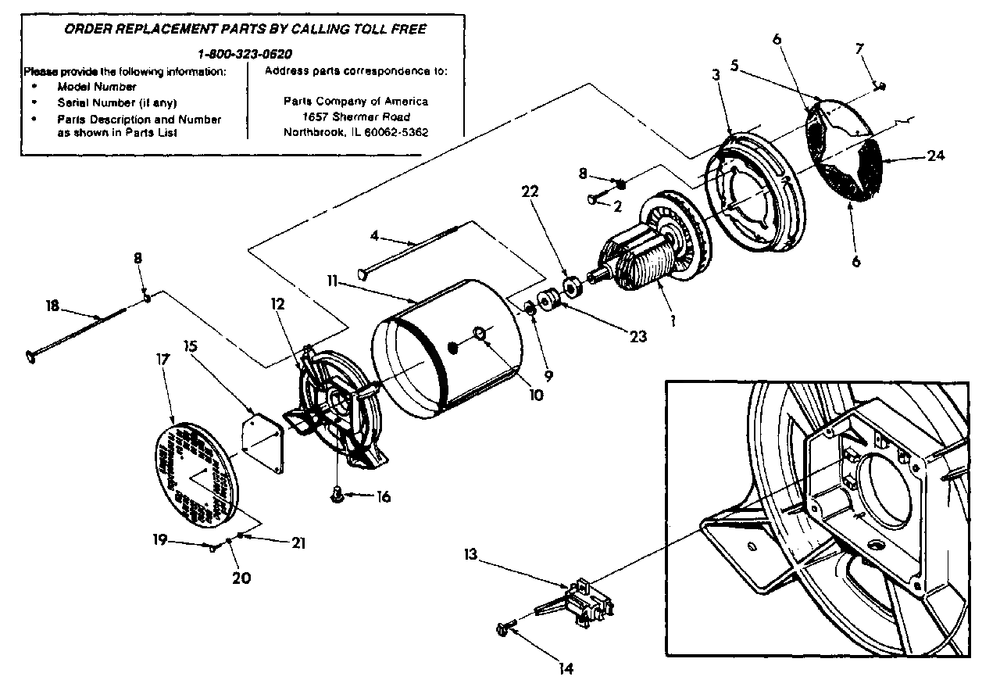 Generator Diagram and Parts List for 4W115C (9160-2)(9160-2) Generac Generator