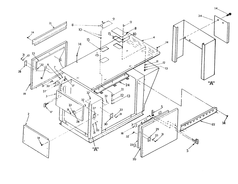 Compartment Diagram and Parts List for 9172-1  Generac Generator