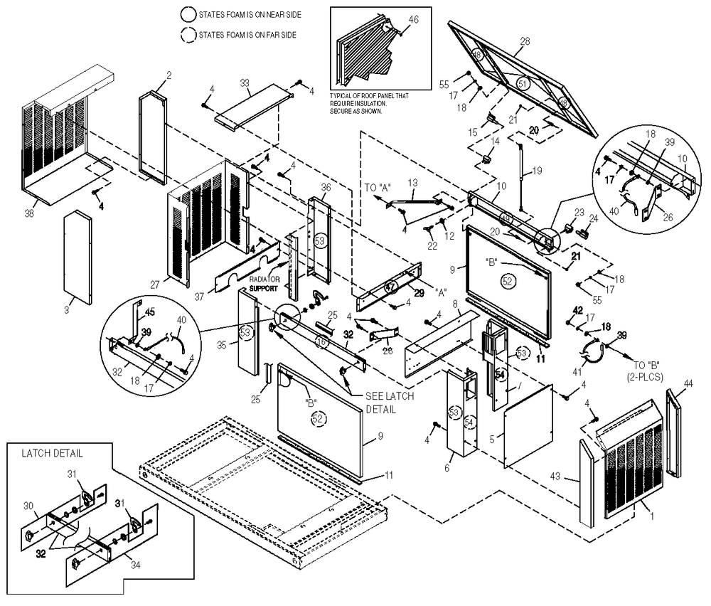 Compartment Diagram and Parts List for 0049175 (4163305 - 4269489)(2007) Generac Generator