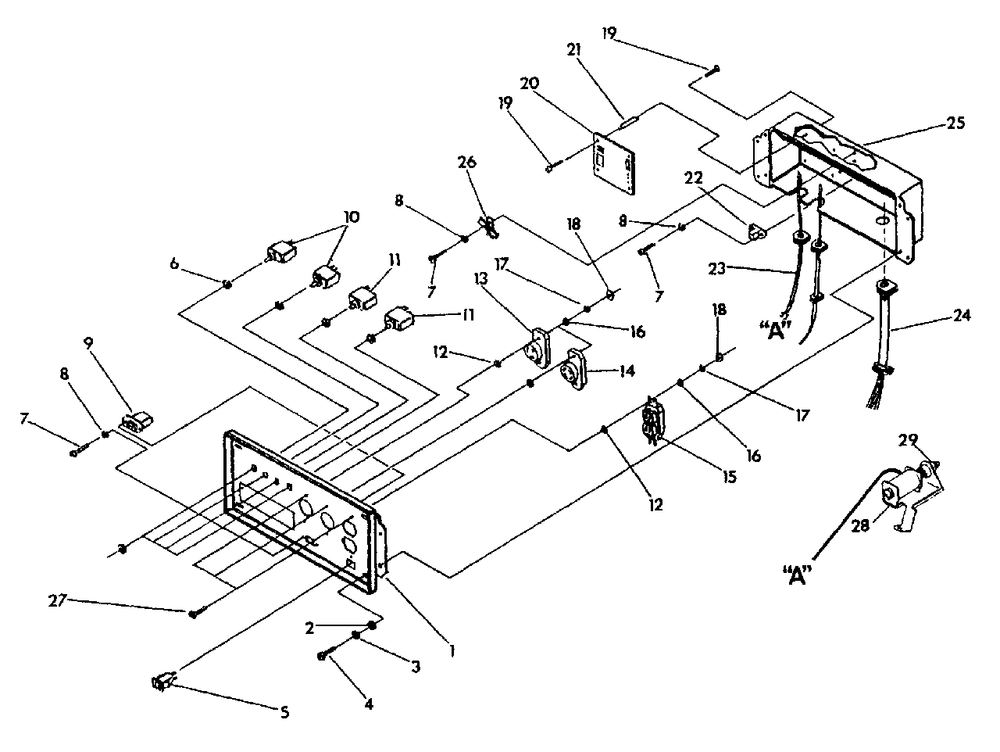 Control Panel Diagram and Parts List for 9797-0 (Rev 2)(1995-10) Generac Generator
