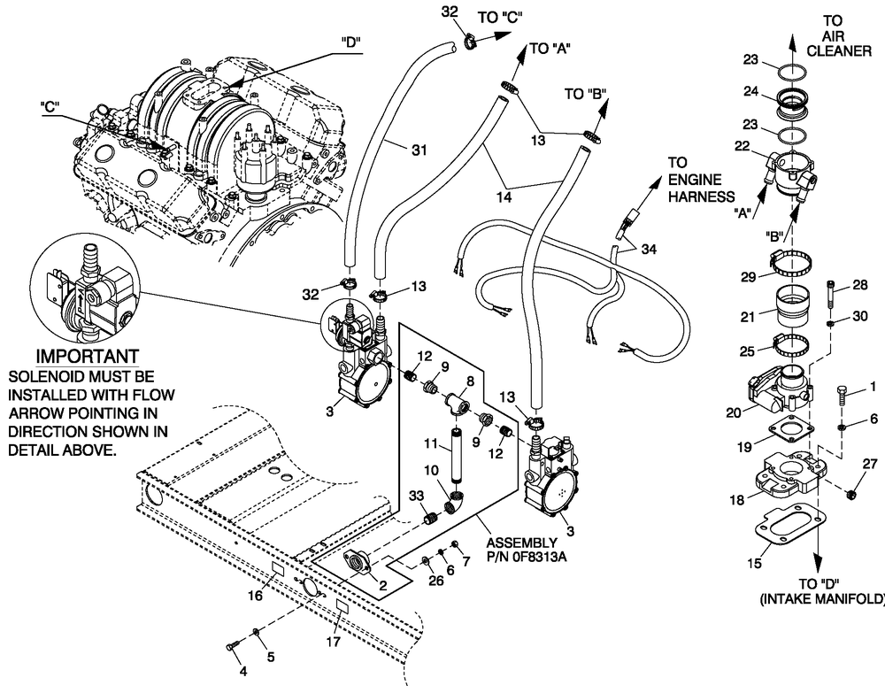 Fuel Nat. Gas And Lp Vapor 3.9l 2 Pole Diagram and Parts List for QT07039AVSN (4166739 - 4225329)(2005) Generac Generator