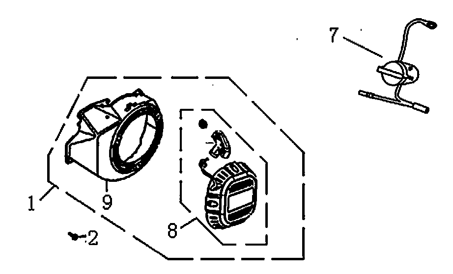 Starter 2 Diagram and Parts List for 0064260 (7654562A - 7654563A)(2012) Generac Generator
