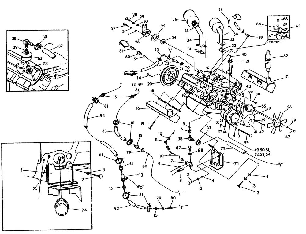 4.3 Liter Engine (Part 2) Diagram and Parts List for 9573-2  Generac Generator