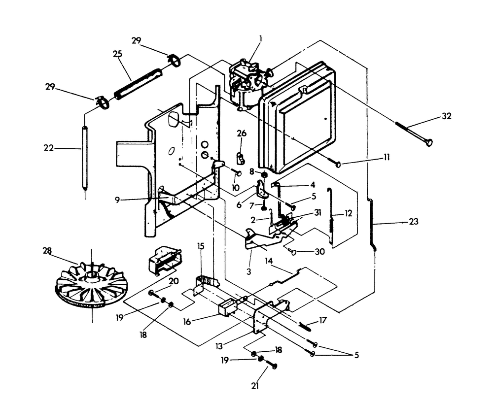 Carburetor Diagram and Parts List for 9426-0  Generac Generator